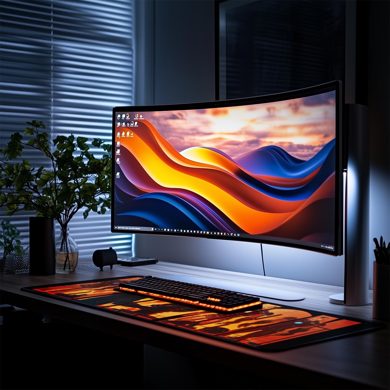 IronMan XXXL Deskpad – 36x14 Inches Extra Large Mouse Pad with Non-Slip Rubber base, Stitched Edges, Waterproof Surface – Ideal for Gaming and Office Desk