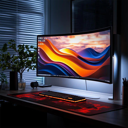 Batman Vengeance XXXL Deskpad – 36x14 Inches Extra Large Mouse Pad with Non-Slip Rubber base, Stitched Edges, Waterproof Surface – Ideal for Gaming and Office Desk