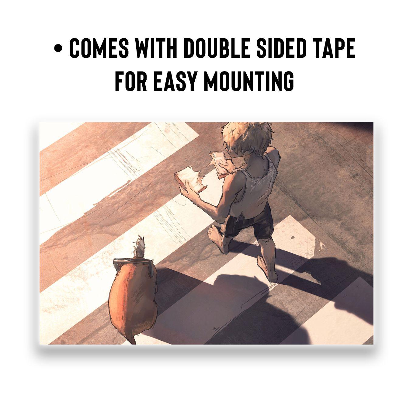 Chainsaw man main characters Set of 6 Anime posters 12x18 inches-Comes with double-sided tape - SoulAbiti
