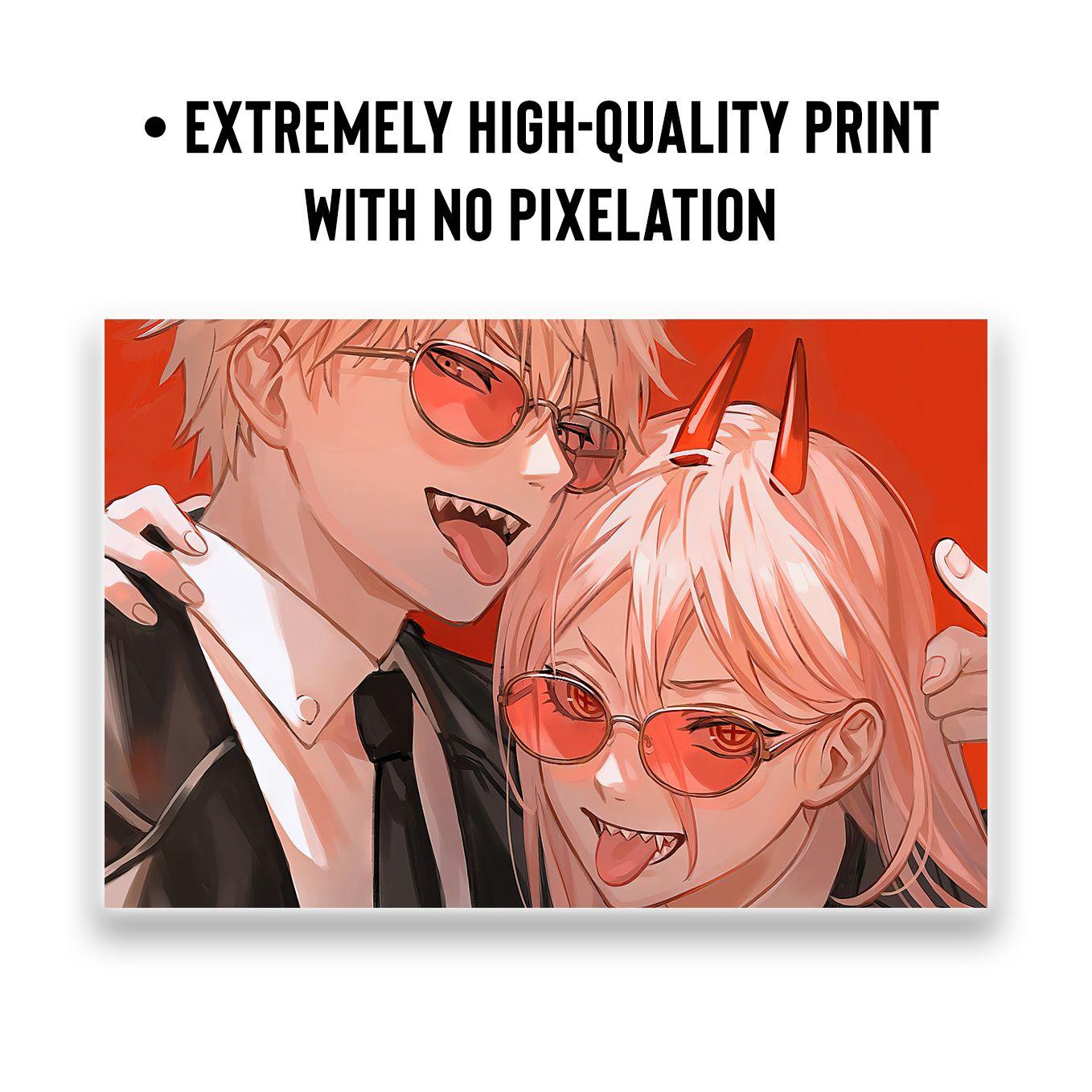 Chainsaw man main characters Set of 6 Anime posters 12x18 inches-Comes with double-sided tape - SoulAbiti