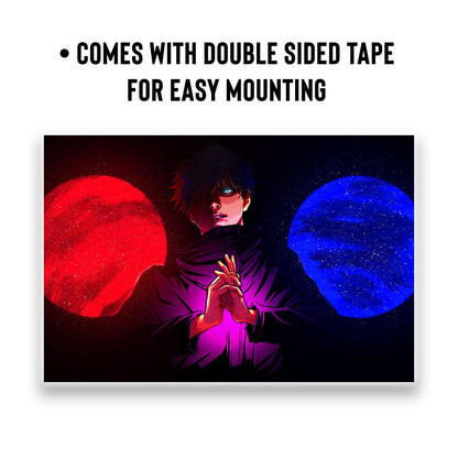 Jujutsu Kaisen Mix Characters Poster 6 Landscape Designs 12x18 Inches, 350 GSM - SoulAbiti