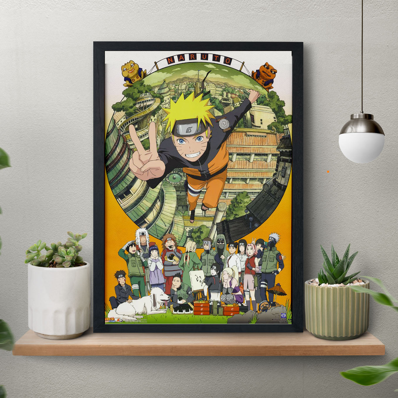 Naruto All Characters Poster art framed 13x19-Inch - SoulAbiti