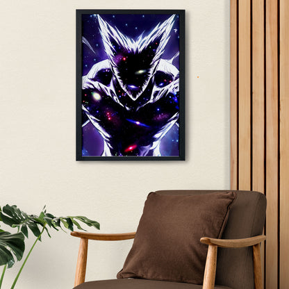 SoulAbiti One Punch Man Cosmic Garou Poster Art Framed (12x18-Inch, Plexi-Glass, Textured Frame) Framed Wall Décor, Ideal gift for anime fans - SoulAbiti