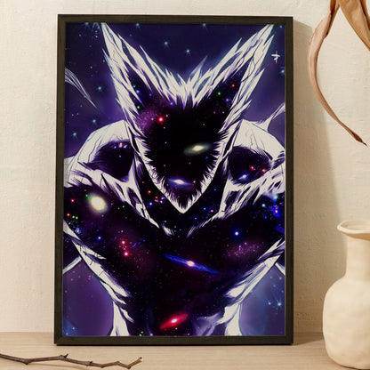 SoulAbiti One Punch Man Cosmic Garou Poster Art Framed (12x18-Inch, Plexi-Glass, Textured Frame) Framed Wall Décor, Ideal gift for anime fans - SoulAbiti