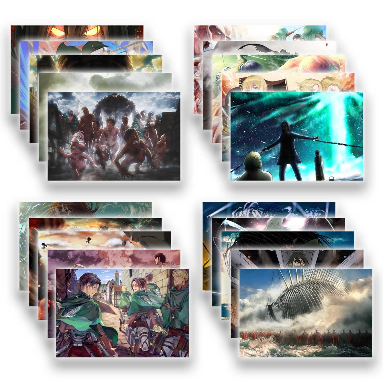 SoulAbiti Attack on Titan Set of 20 Anime posters 9x12 inches 300 gsm - SoulAbiti
