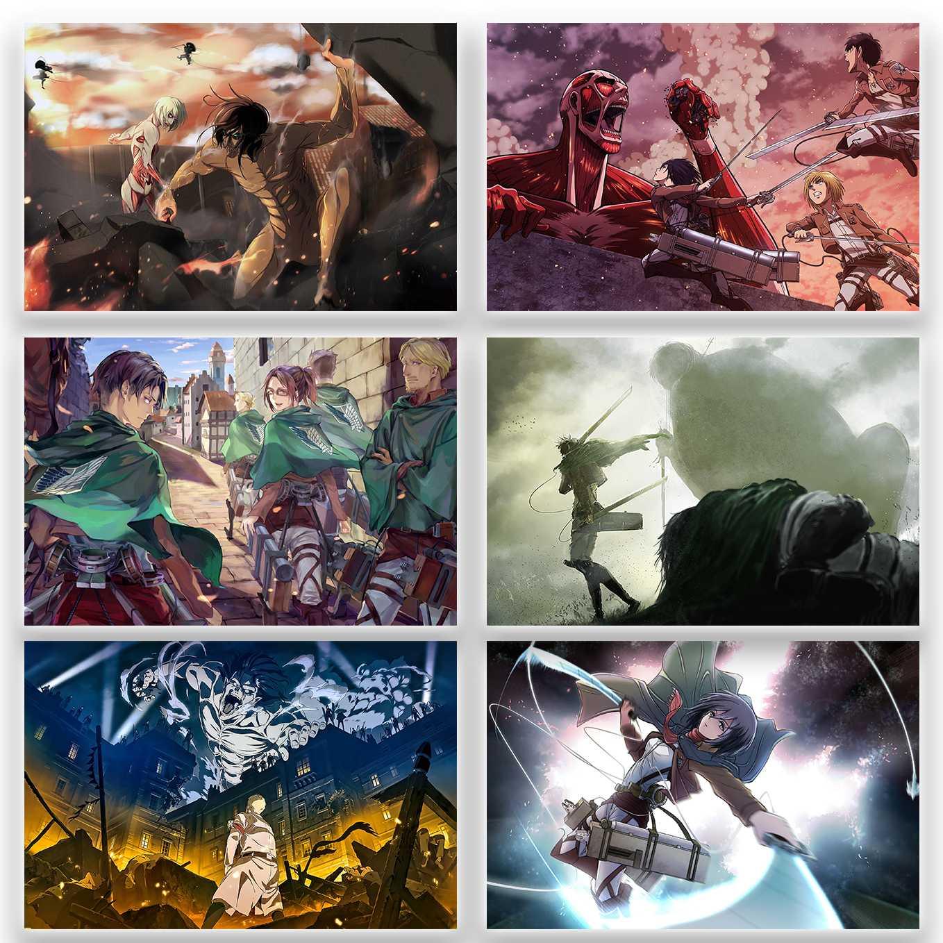 SoulAbiti Attack on Titan Set of 20 Anime posters 9x12 inches 300 gsm - SoulAbiti