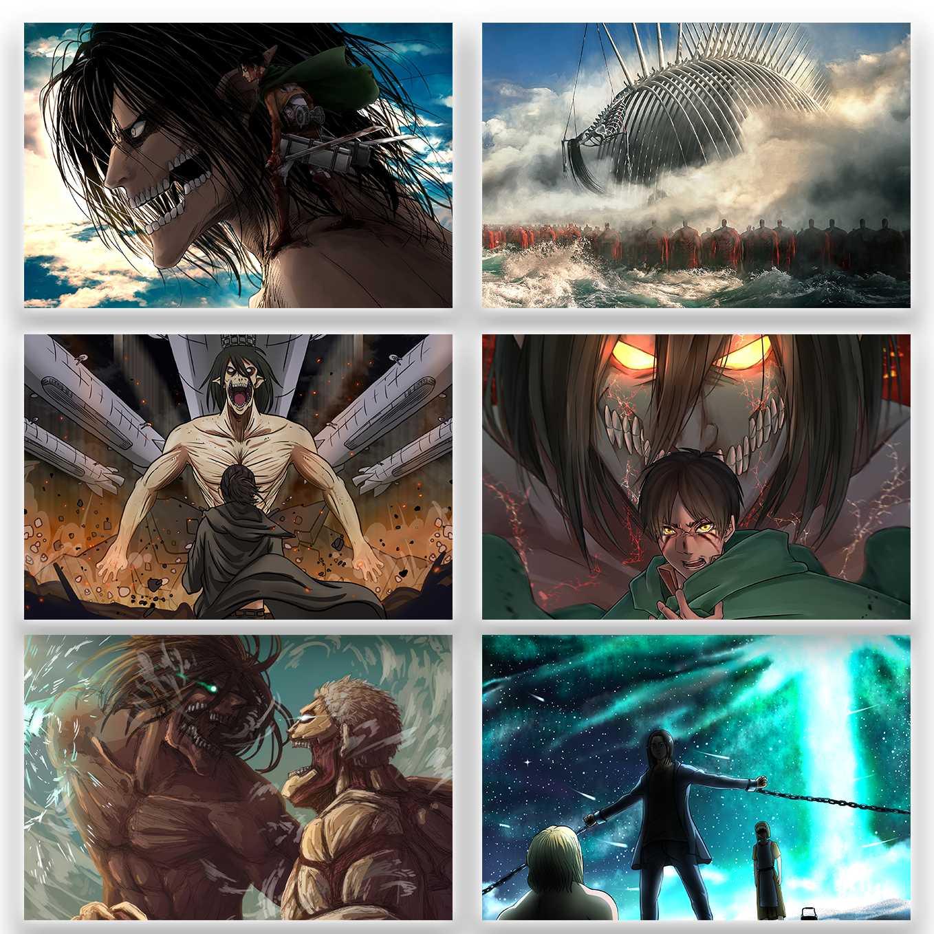 SoulAbiti Attack on Titan Set of 20 Anime posters 9x12 inches 300 gsm - SoulAbiti