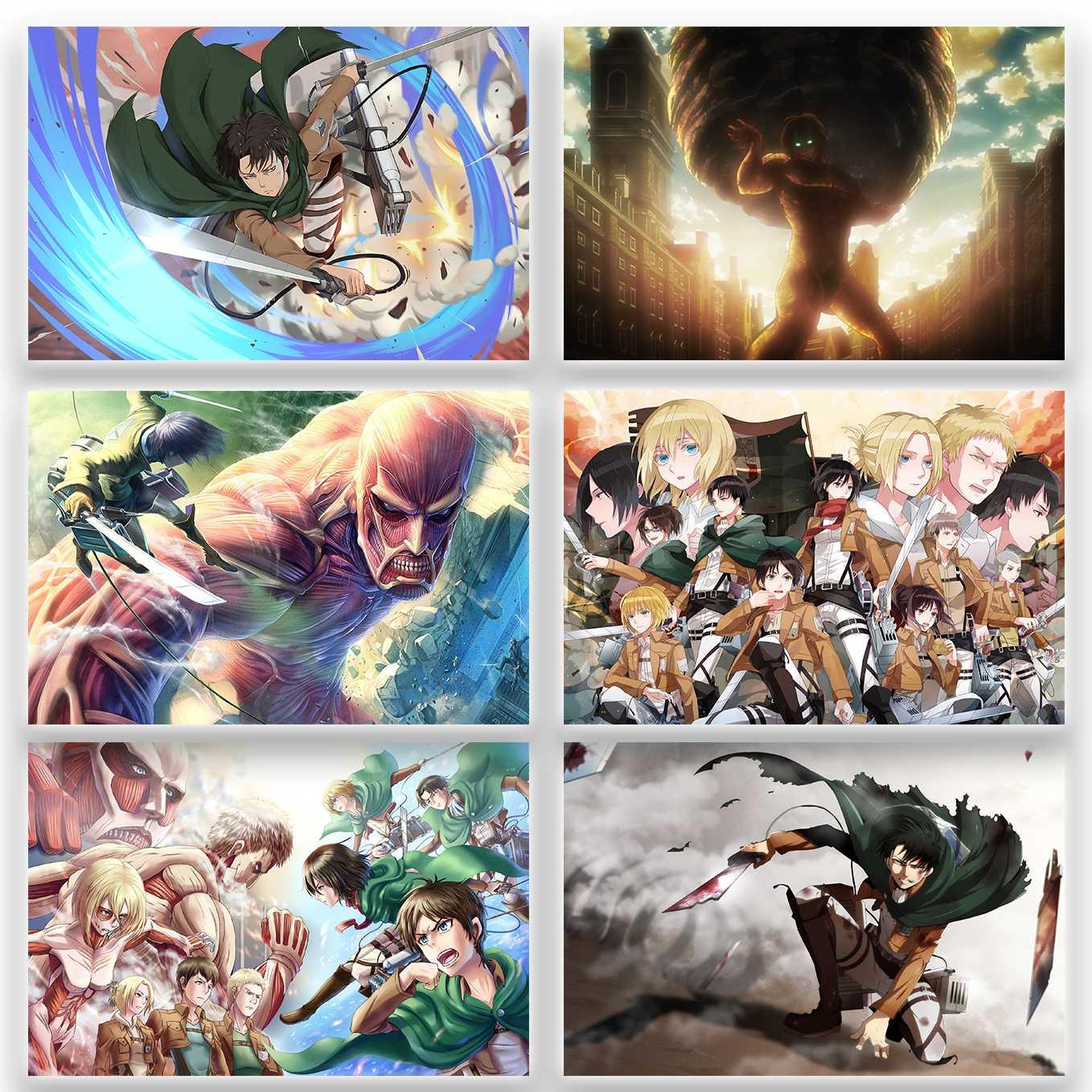 SoulAbiti Attack on Titan Set of 20 Anime posters 9x12 inches 300 gsm - SoulAbiti