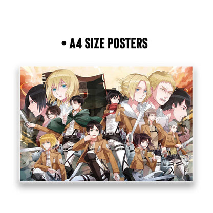 SoulAbiti Attack on Titan Set of 20 Anime posters 9x12 inches 300 gsm - SoulAbiti