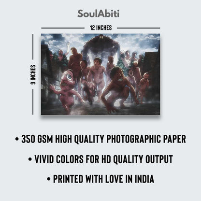 SoulAbiti Attack on Titan Set of 20 Anime posters 9x12 inches 300 gsm - SoulAbiti