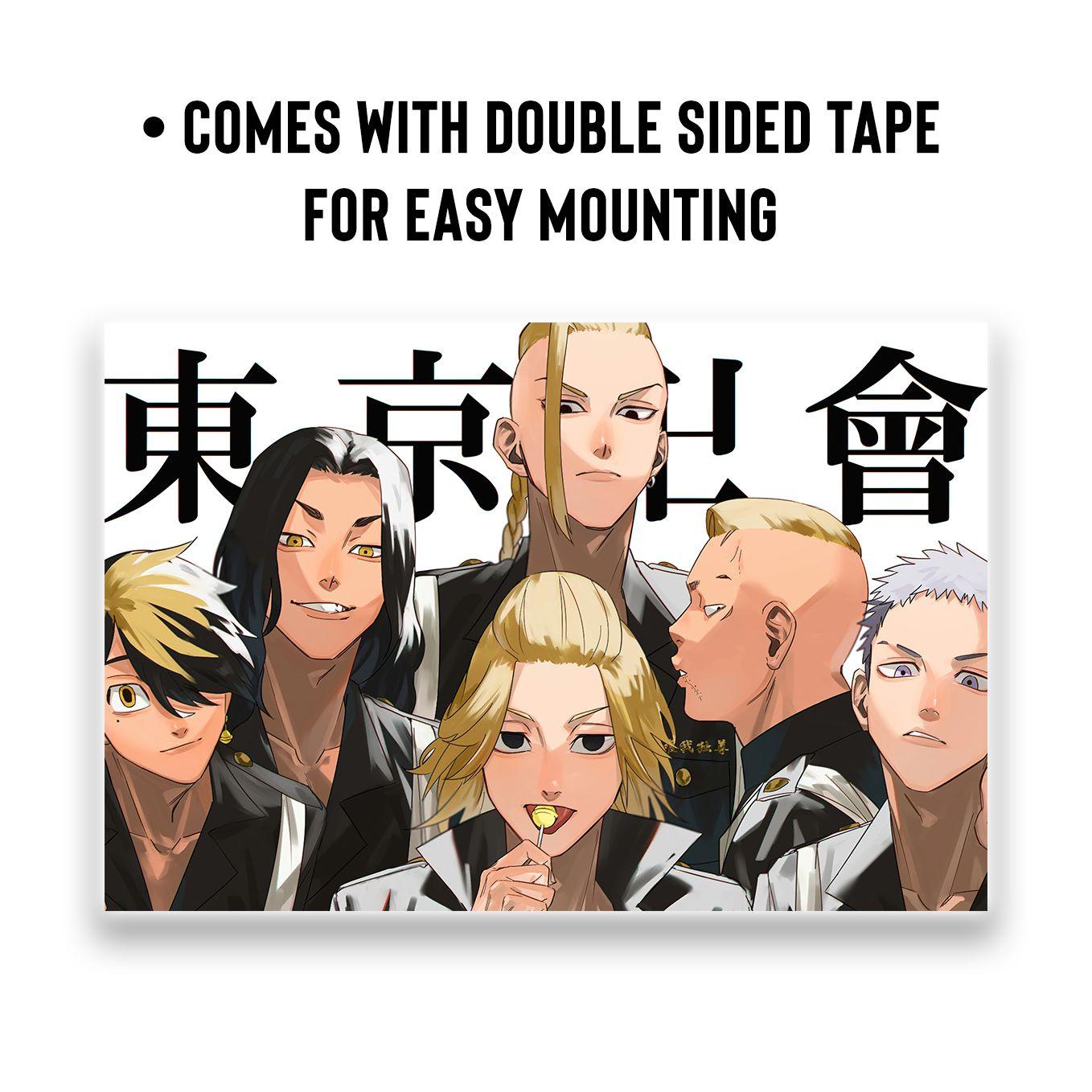 SoulAbiti Tokyo Revengers Manji Gang members Poster 6 Landscape Designs (Mikey, Draken, Takemichi, chifuyu, Kazutora 12x18 Inches, 350 GSM) comes with double sided tape, Ideal gift for Anime fans - SoulAbiti